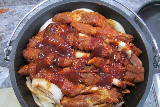Schichtfleisch aus dem Dutch Oven Schichtfleisch
