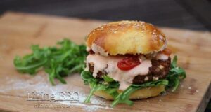 Orientalischer Lammburger Lammburger Marked