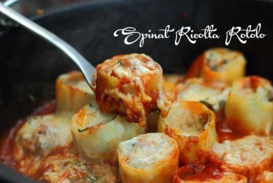 Spinat Ricotta Rotolo aus dem Dutch Oven Rotolo