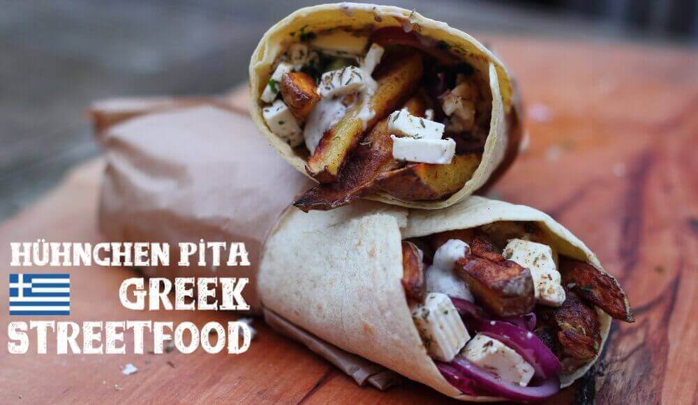 Griechisches Streetfood: Hühnchen Pita mit Pommes - LivingBBQ.de