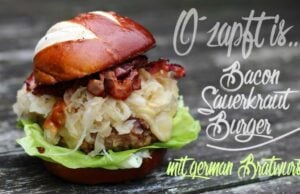 Bacon Sauerkraut Burger