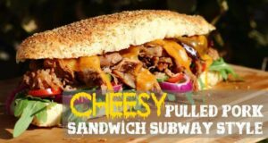 Pulled Pork Sandwich mit Parmesan Oregano Subway Brot Pulled Pork Sandwich Subway