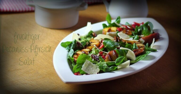 Fruchtiger Pekannuss Pfirsich Salat - LivingBBQ.de