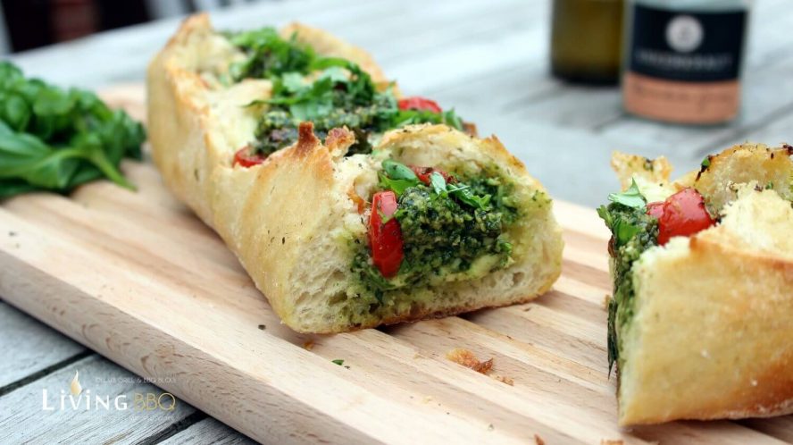 Fächerbaguette (Partybrot) mit Tomate Mozzarella und italienischen ...