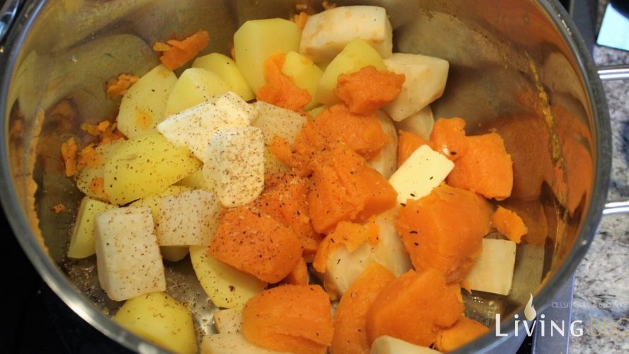 Süßkartoffel-Püree mit Sellerie aus dem Pelletsmoker | LivingBBQ.de