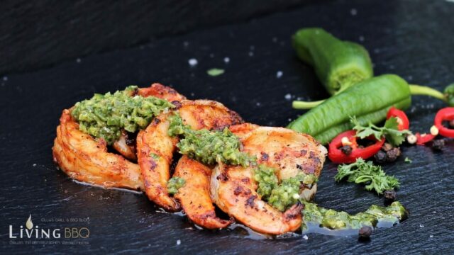 Garnelen Pimientos de Padron Chimichurri