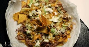 Mit Käse überbackene Pulled Pork Nachos | Fingerfood Deluxe! Pulled Pork Nachos