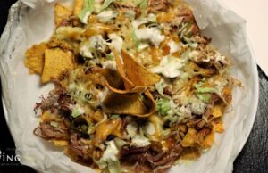 Mit Käse überbackene Pulled Pork Nachos | Fingerfood Deluxe! Pulled Pork Nachos