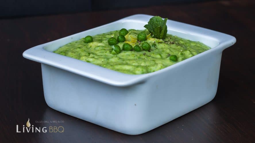 Erbsenpüree mit Minze aus dem Pellet Smoker - LivingBBQ.de Erbsenpüree mit Minze aus dem Pellet Smoker - LivingBBQ.de