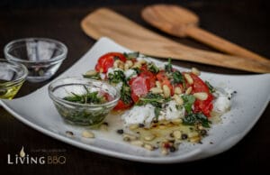 Caprese Salat grillen Gegrillter Caprese Salat