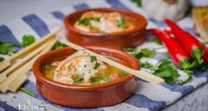 Garnelen in Olivenöl mit Knoblauch – Tapas vom Grill Garnelen in Olivenöl
