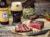 Bison Rumpsteak mit Spargelsalat und Brot Leonardo Taverna Bison Rumpsteak