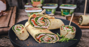 Putenbrust Pastrami Frischkäse Wrap Putenpastrami