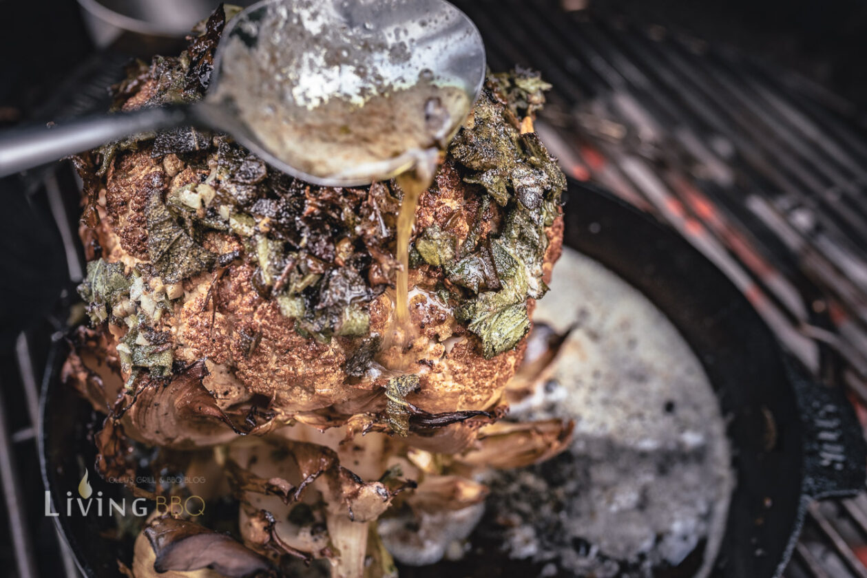 Blumenkohl grillen - Gebackener Blumenkohl vom Grill - LivingBBQ.de Blumenkohl grillen - Gebackener Blumenkohl vom Grill - LivingBBQ.de