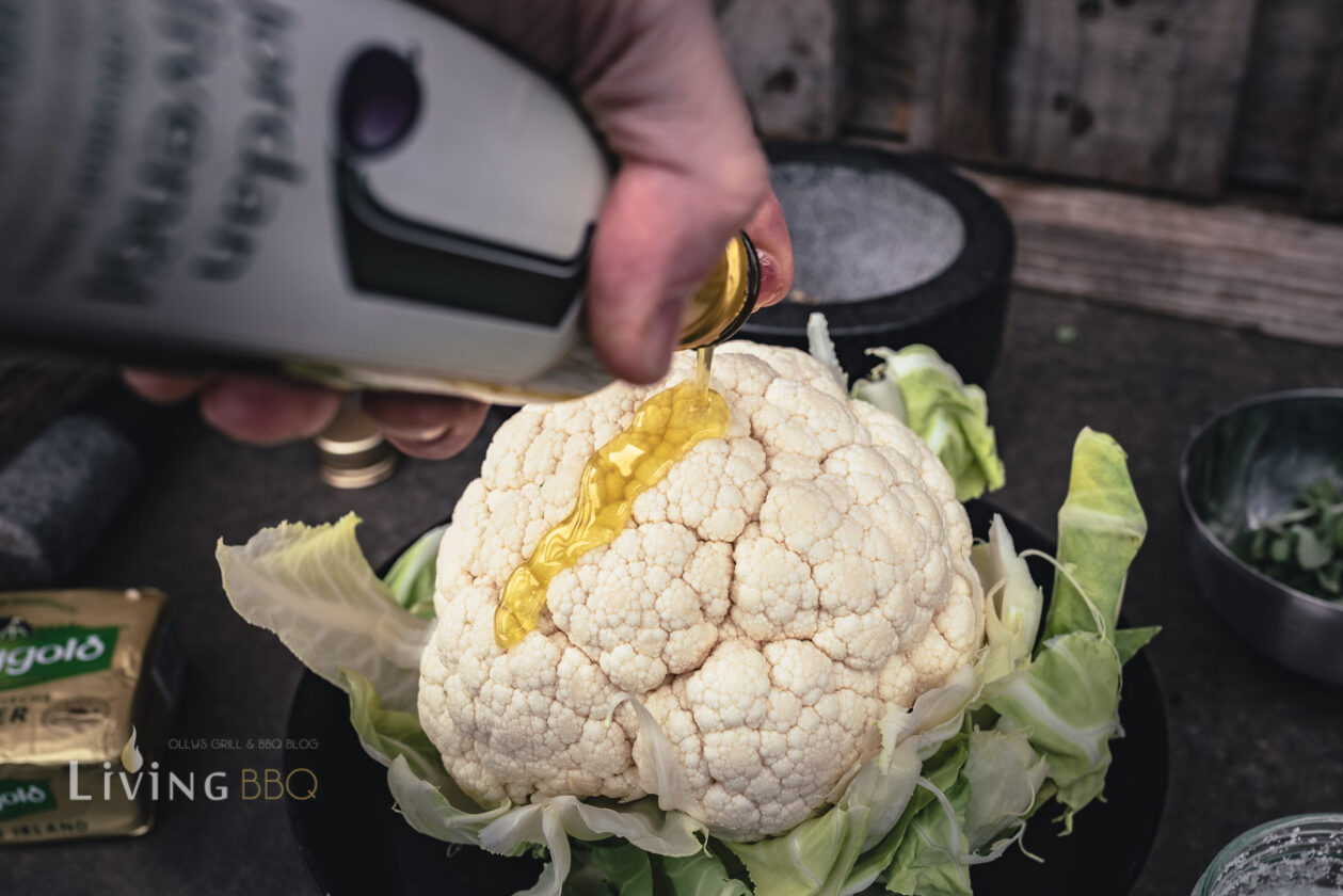 Blumenkohl grillen - Gebackener Blumenkohl vom Grill - LivingBBQ.de Blumenkohl grillen - Gebackener Blumenkohl vom Grill - LivingBBQ.de