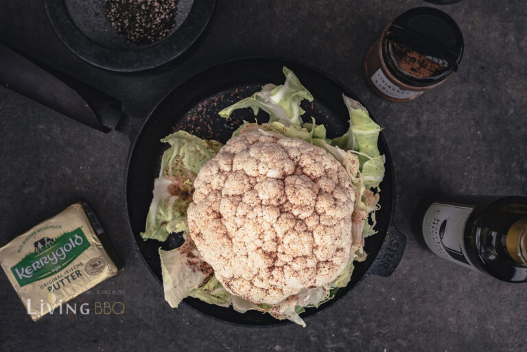 Blumenkohl grillen - Gebackener Blumenkohl vom Grill - LivingBBQ.de Blumenkohl grillen - Gebackener Blumenkohl vom Grill - LivingBBQ.de