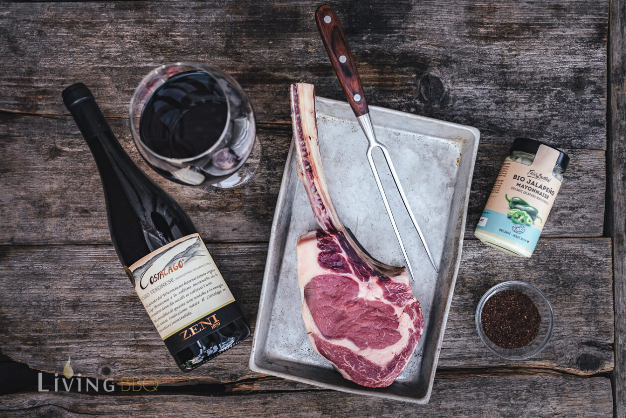 Cowboy Steak mit Kaffee Rub und gegrilltem Salat - LivingBBQ.de
