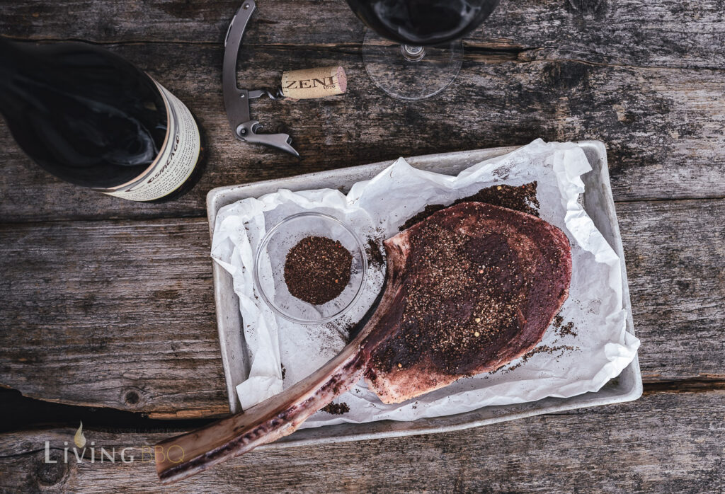 Cowboy Steak mit Kaffee Rub und gegrilltem Salat - LivingBBQ.de