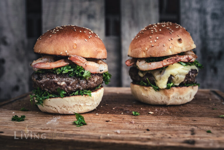 Surf and Turf Burger mit Gremolata und Trüffel Mayonnaise