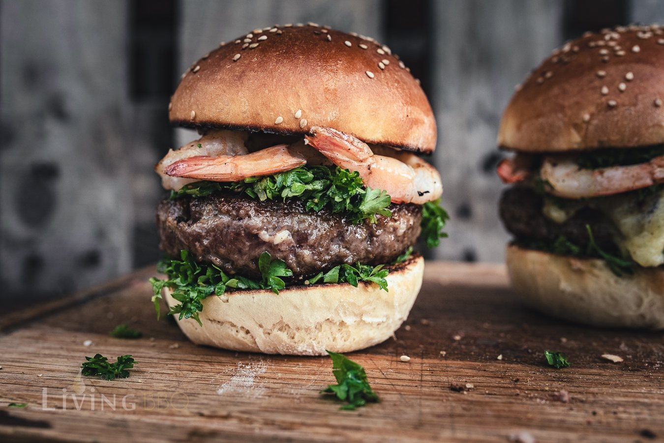 Surf and Turf Burger mit Trüffelmayonnaise 