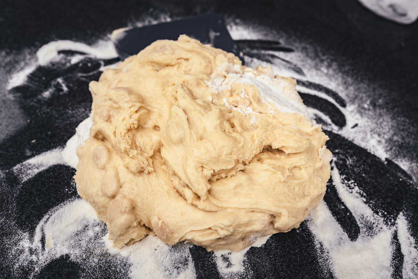 Cantuccini Laibe formen und mit Eigelb bestreichen